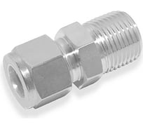 Штуцер с наружной резьбой из латуни Hy-Lok brass male connector, o.d. 10мм-npt 1/4 CMC-10M-4N-BRAS