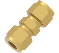Соединитель равнопроходной из латуни Hy-Lok 12 мм CUA-12M-BRAS