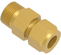 Штуцер с наружной резьбой из латуни Hy-Lok o.d. 6 мм - bsp tapered 1/8" CMC-6M-2R-BRAS