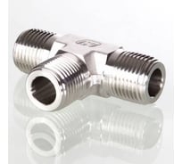 Тройник с наружней резьбой Hy-Lok Male branch tee, npt 1/4, материал - нержавеющая сталь ss316 H-SMT-4N