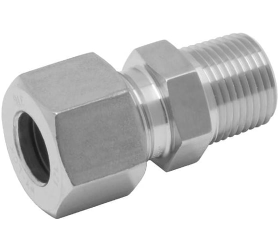 Штуцер с наружной резьбой из нержавеющей стали Hy-Lok l 18мм - npt 1/2 DMC-18L-04N 1