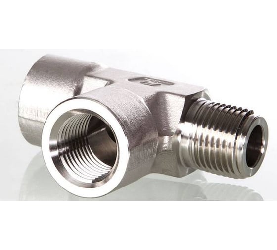 Тройник проходной нержавеющий с наружной внутренней резьбой Hy-Lok Stainless run tee npt 1/2 H-SRT-8N 1