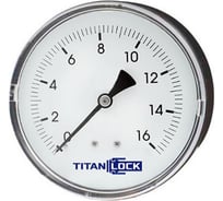 Манометр стандартный пластиковый TITAN LOCK  16/0,2 Бар, корпус 63 мм, крепление сзади 3/8" TLPPG63B3/8