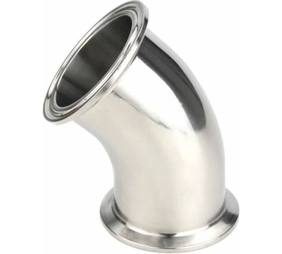 Отвод под Clamp TITAN LOCK 45 градусов, DN 15, нержавеющая сталь 316 TLCB15/45SS 1