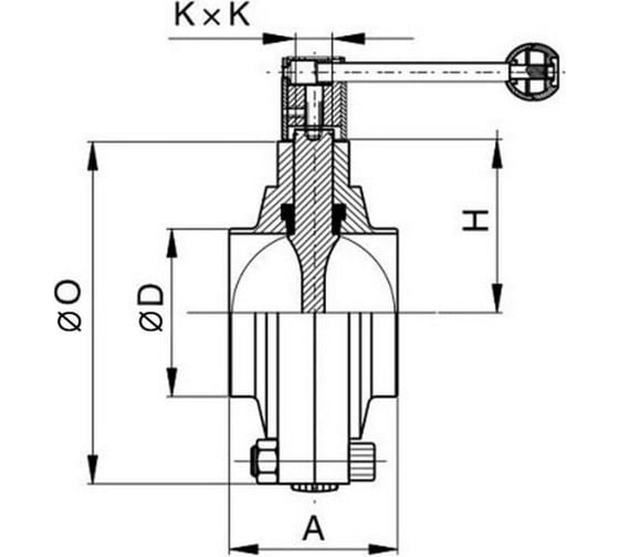 Затвор дисковый нержавеющий (AISI304) DN150, типа сварка-сварка, TITAN LOCK TLSD150WDS