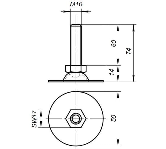 Опора Алтервиа 4 штуки A00050.1051060.4