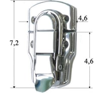 Защелка чемоданная MFK-TORG хром комплект Z/Ч/408