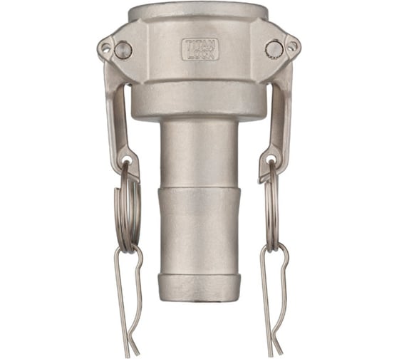 Камлок нержавеющий тип С TITAN LOCK серия EcoLine розетка с хвостовиком 2, AISI304, TL200CSS-EL 1