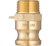 Камлок TITAN LOCK латунный TITAN LOCK тип F ниппель, наружная резьба BSP 2 1/2" TL250FBR