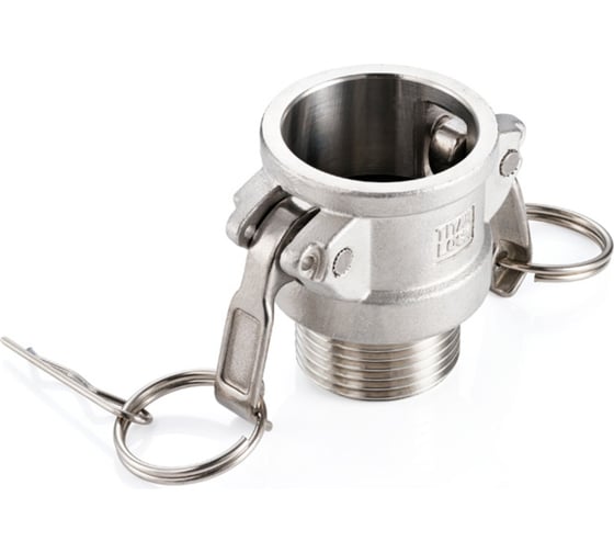Камлок тип B TITAN LOCK серия EcoLine розетка, наружая резьба BSP 1/2, AISI304, TL50BSS-EL