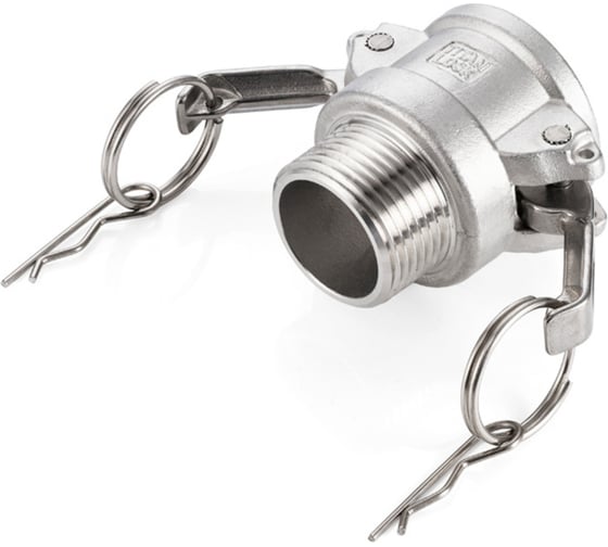 Камлок тип B TITAN LOCK серия EcoLine розетка, наружая резьба BSP 1/2, AISI304, TL50BSS-EL