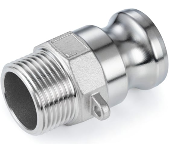 Камлок тип F TITAN LOCK серия EcoLine ниппель, наружая резьба BSP 1/2, AISI304, TL50FSS-EL