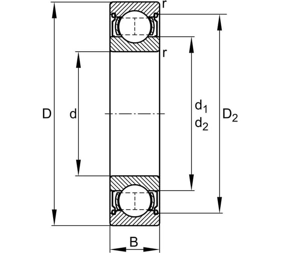 Подшипник BS Bearing 6005-2Z/C3 2001001217495