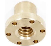 Гайка трапецеидальная с фланцем TECHNIX , бронза d=10 мм, шаг резьбы 2 мм, прав. резьба, BFM 10-2-D BFM102DTECHNIXPRO