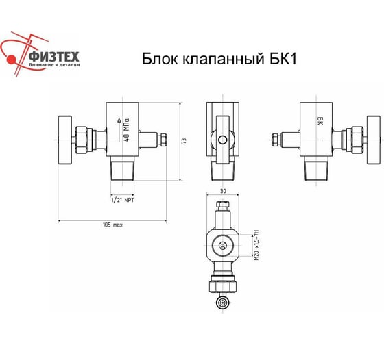 Блок клапанный АО БКН1-08 ПО Физтех 4687205637284