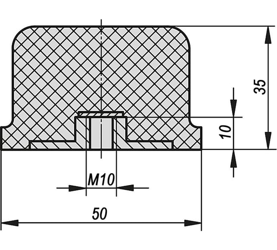 Буфер резинометаллический KIPP (упаковка 4 штуки) K0576.05003555.4
