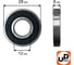 Шариковый подшипник UNITED PARTS 6001-2RS (закрытый) 90-0396 3