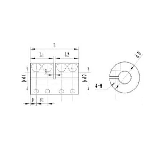 Муфта TECHNIX RC40-C (d=10 мм) соединительная жесткая RC40CD10TECHNIX