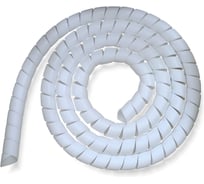 Спиральная пластиковая защита PARLMU SG-20-C15-k10 полипропилен, размер 20, выпуклая поверхность, цвет белый, длина 10 м PR1000200-10