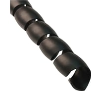 Спиральная пластиковая защита PARLMU HPS-25-F11 полипропилен высокой очистки, размер 25, плоская поверхность, цвет черный, длина отрезка 2 м PR2100900