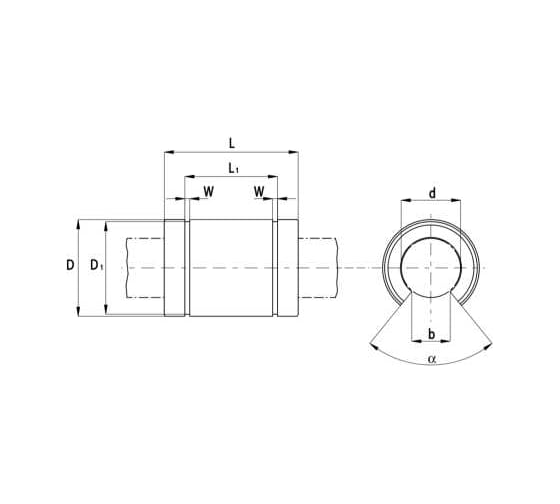 Линейный подшипник TECHNIX LME50-UU-OP / KBO50100PP LME50UUOPTECHNIX