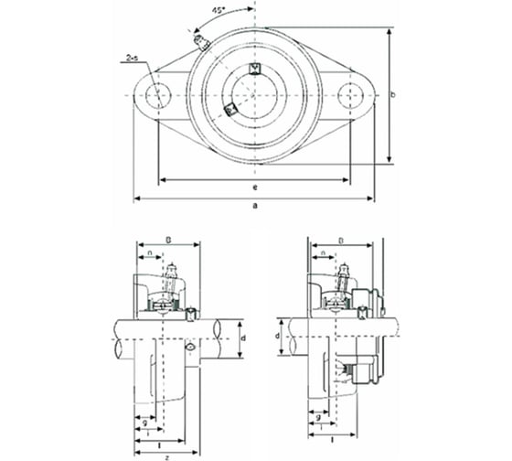 Корпус подшипника ISKRA FL204PL (бел. пласт), FL204PL