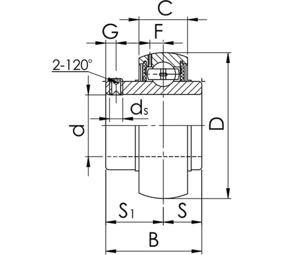 Подшипник ISKRA UC212