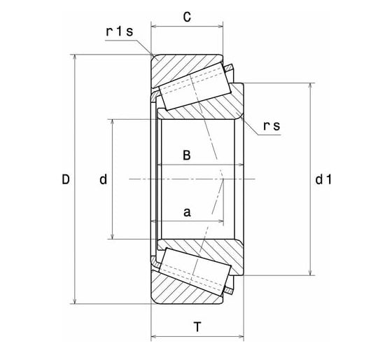 Однорядный конический роликоподшипник НСН 50x80x20 32010