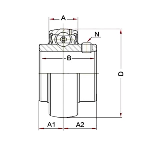 Нержавеющий подшипник (магнитный) ISKRA UC206BSSZZ-ISKRA