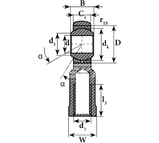 Шарнирный наконечник ISKRA TSFL6CSS-ISKRA