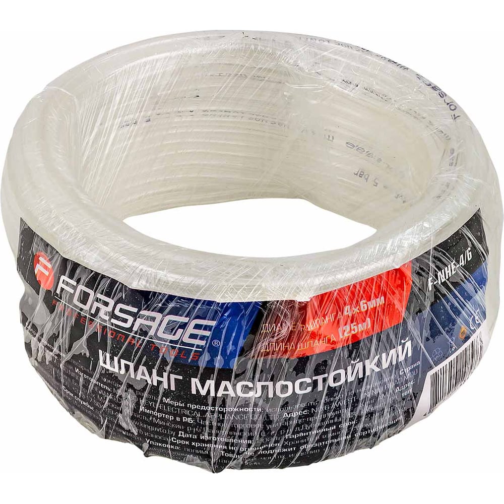 Шланг ПВХ маслостойкий Forsage 4мм х 6мм х 25м F-NHE-4/6(61377 ...