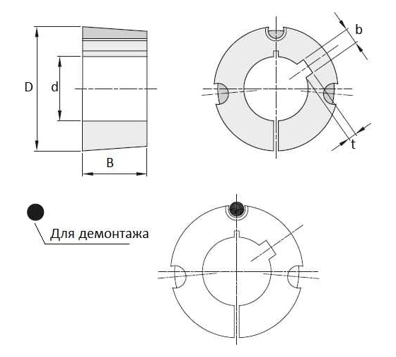 Коническая втулка OPTIBELT Taper Bush Taper Lock TB 2517-20