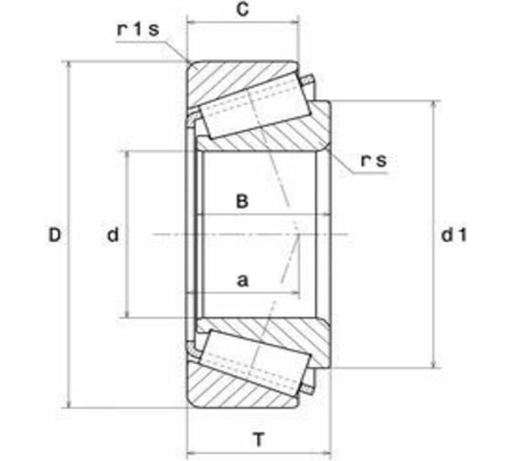 Конический роликоподшипник NACHI сепаратор из листовой стали 35x62x18 H-E32007J