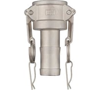 Камлок TITAN LOCK серия EcoLine тип С розетка с хвостовиком 1 1/4, AISI304, TL125CSS-EL