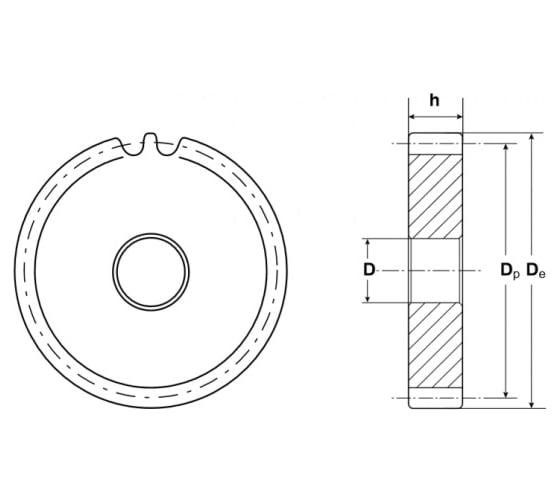Зубчатая шестерня Sati без ступицы, M1, Z120 CM26120