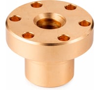 Гайка трапецеидальная с фланцем ISKRA бронза, d=20 мм, прав. резьба, шаг=4 мм BFM204D-ISKRA