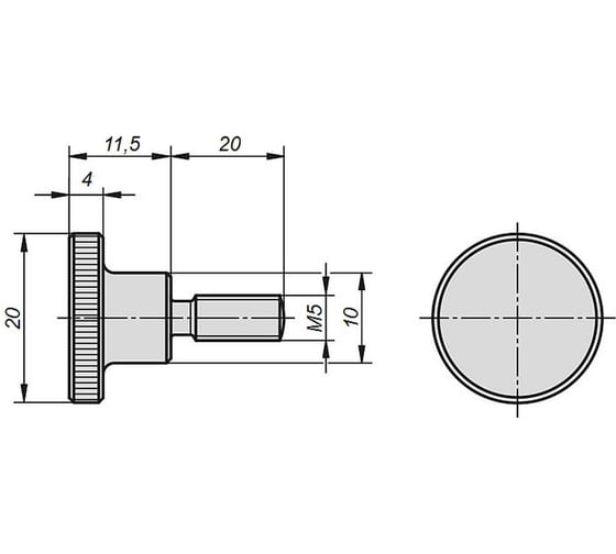 Комплект ручек с накаткой АЛТЕРВИА нержавеющая сталь 2 шт A00085.20520.2