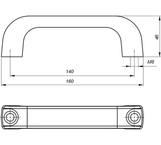 Ручка бугельная EMES 2 шт PTT1408.2