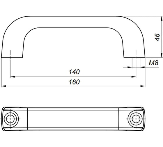 Ручка бугельная EMES 2 шт PTK1408.2