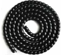 Спиральная пластиковая защита PARLMU полипропилен, размер 29, плоская поверхность, цвет черный, длина 5 м SG-29-F11-k-5