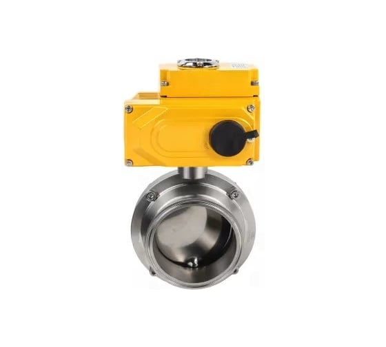 Затвор clamp DN.ru 304-304-EPDM-2W-C-H Ду15 Ру10, пищ.нерж.сталь, эл.привод 220В (4-20мА) D050-73464 1