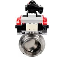 Затвор clamp DN.ru 304-304-EPDM-2W-C-H Ду80 Ру10, пищ.нерж.сталь, пневмопривод, пн.распр., БКВ D050-77737