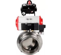 Затвор clamp DN.ru 304-304-EPDM-2W-C-H Ду32 Ру10, пищ.нерж.сталь, пневмопривод, пн.распр., БКВ D050-74385