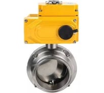 Затвор clamp DN.ru 304-304-Sil-2W-C-H Ду15 Ру10 пищевая нерж.сталь, электропривод 220В D050-73329