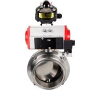 Затвор clamp DN.ru 304-304-Sil-2W-C-H Ду15 Ру10, пищ.нерж.сталь, пневмопривод, пн.распр., БКВ D050-73977