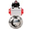 Затвор дисковый DN.ru 304-304-Sil-2W-W-H Ду25 Ру10, пищ.нерж.сталь, пневмопривод, БКВ D050-74285 1