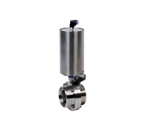Затвор дисковый DN.ru 304-304-EPDM-2W-T-H Ду32 Ру10 пищ.нержавеющая сталь 304,пн.привод D050-73080 1
