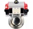 Затвор дисковый DN.ru 304-304-Sil-2W-T-H Ду80 Ру10, пищ.нерж.сталь, пневмопривод, пн.распр. D050-76945 1