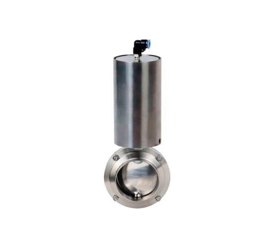 Затвор дисковый DN.ru 304-304-EPDM-2W-W-H Ду32 Ру10 пищ.нержавеющая сталь 304,пн.привод D050-73071 1