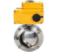 Затвор дисковый DN.ru 304-304-Sil-2W-W-H Ду65 Ру10, пищ.нерж.сталь, эл.привод 220В D050-73317